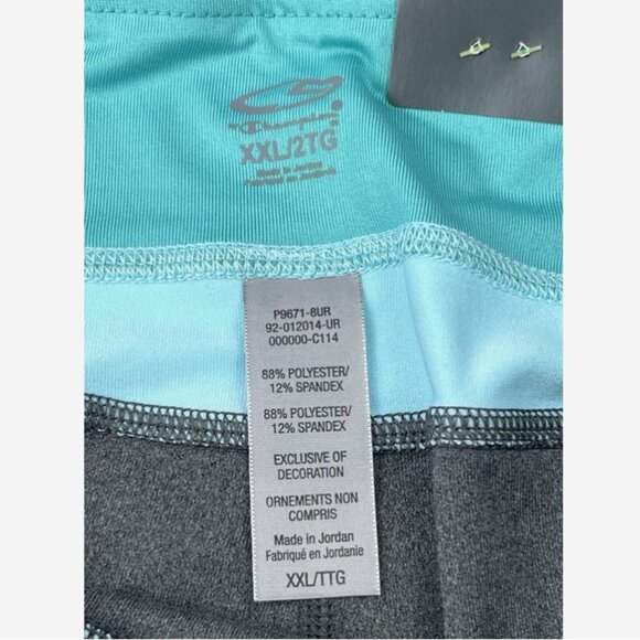 Champion High Performance Capri Leggings Gray Blue XXL NWT Fitted Activewear - Picture 9 of 11